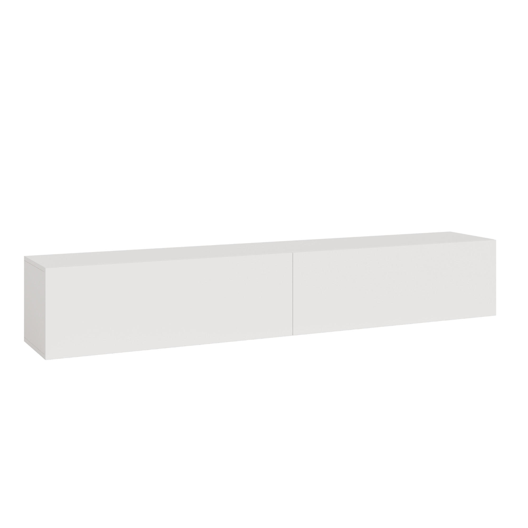 HÄNGELOWBOARD Evaton - Weiß, Holzwerkstoff (180/30/31.5cm) - [en.casa]