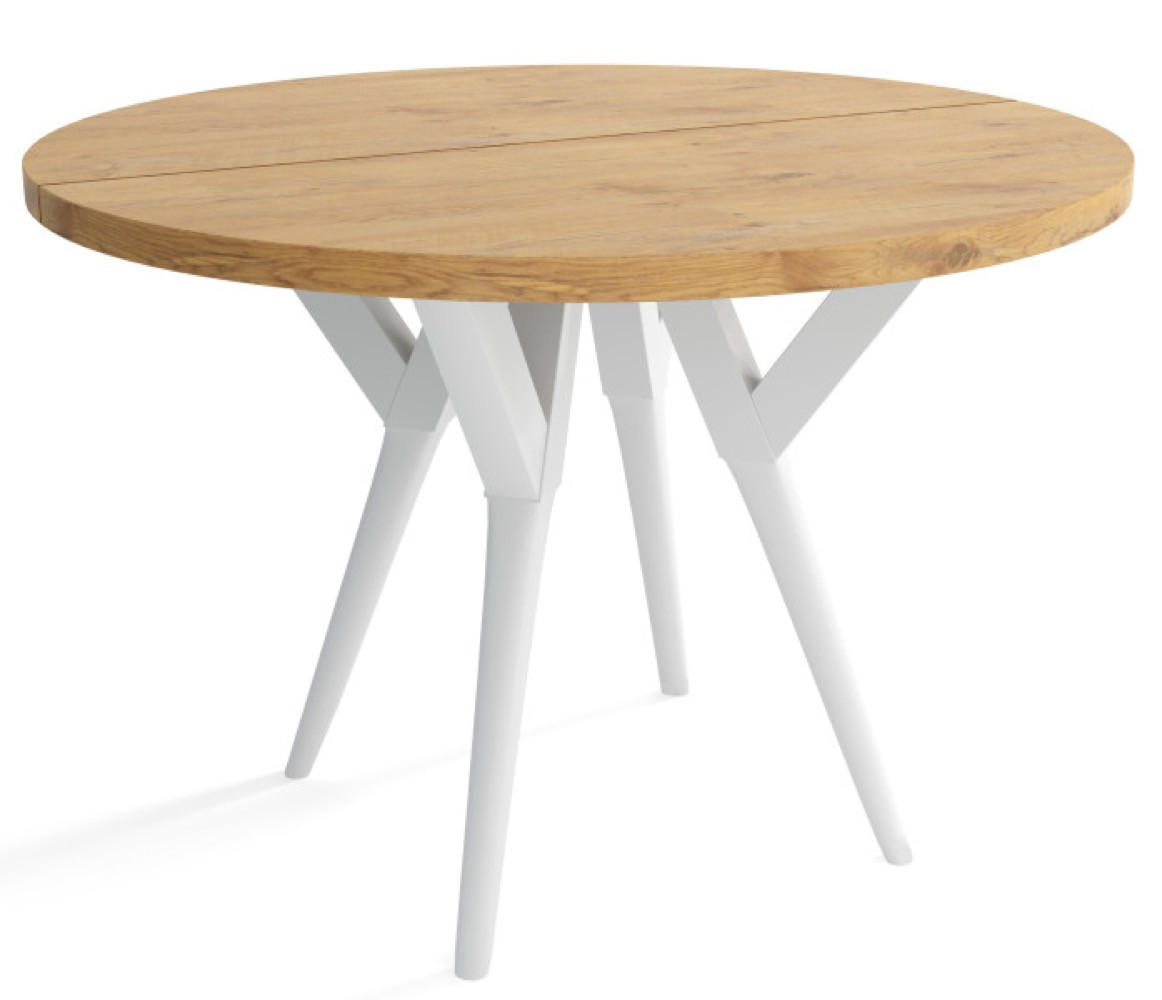TISCH Weiss Adi Ausziehbar 90x90x76 cm Aus Holzwerkstoff - Weiß, Holzwerkstoff (90/90/76cm) - Sepro Meble