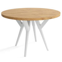 TISCH Weiss Adi Ausziehbar 90x90x76 cm Aus Holzwerkstoff - Weiß, Holzwerkstoff (90/90/76cm) - Sepro Meble