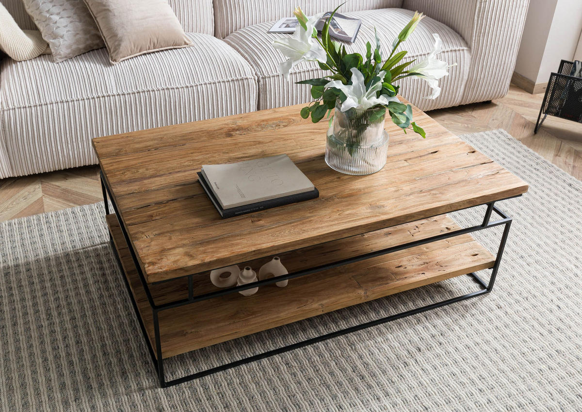 COUCHTISCH Teak 120x80x45 natur geölt LOUNGE COLLECTION #21 - Naturfarben, Holz (120/80/45cm) - Massivmoebel24