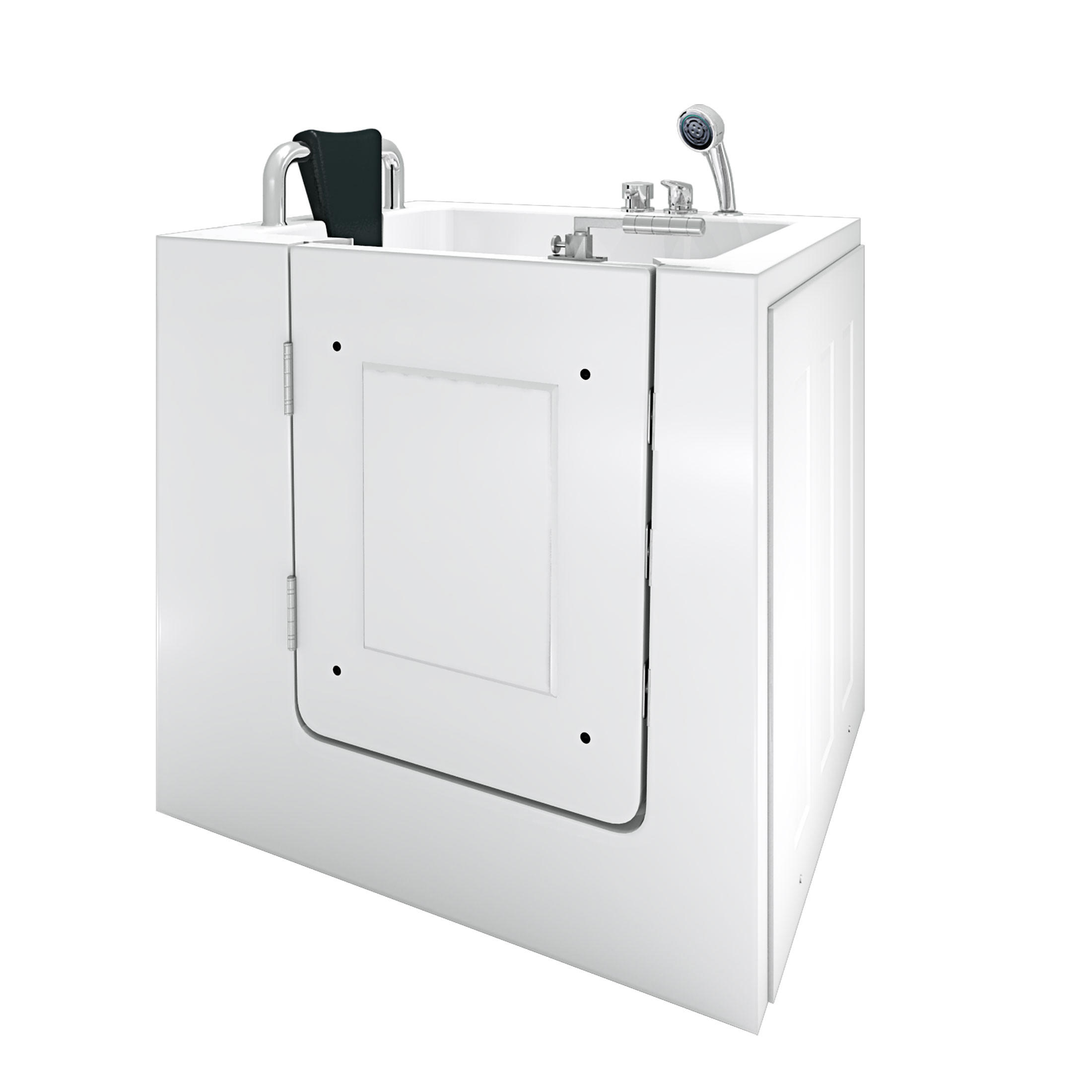 SENIOREN Sitzwanne Badewanne mit Tür S02-A-L 78x100 cm - Weiß, Glas/Kunststoff (100/113/78cm) - AcquaVapore by Sandra Jentho