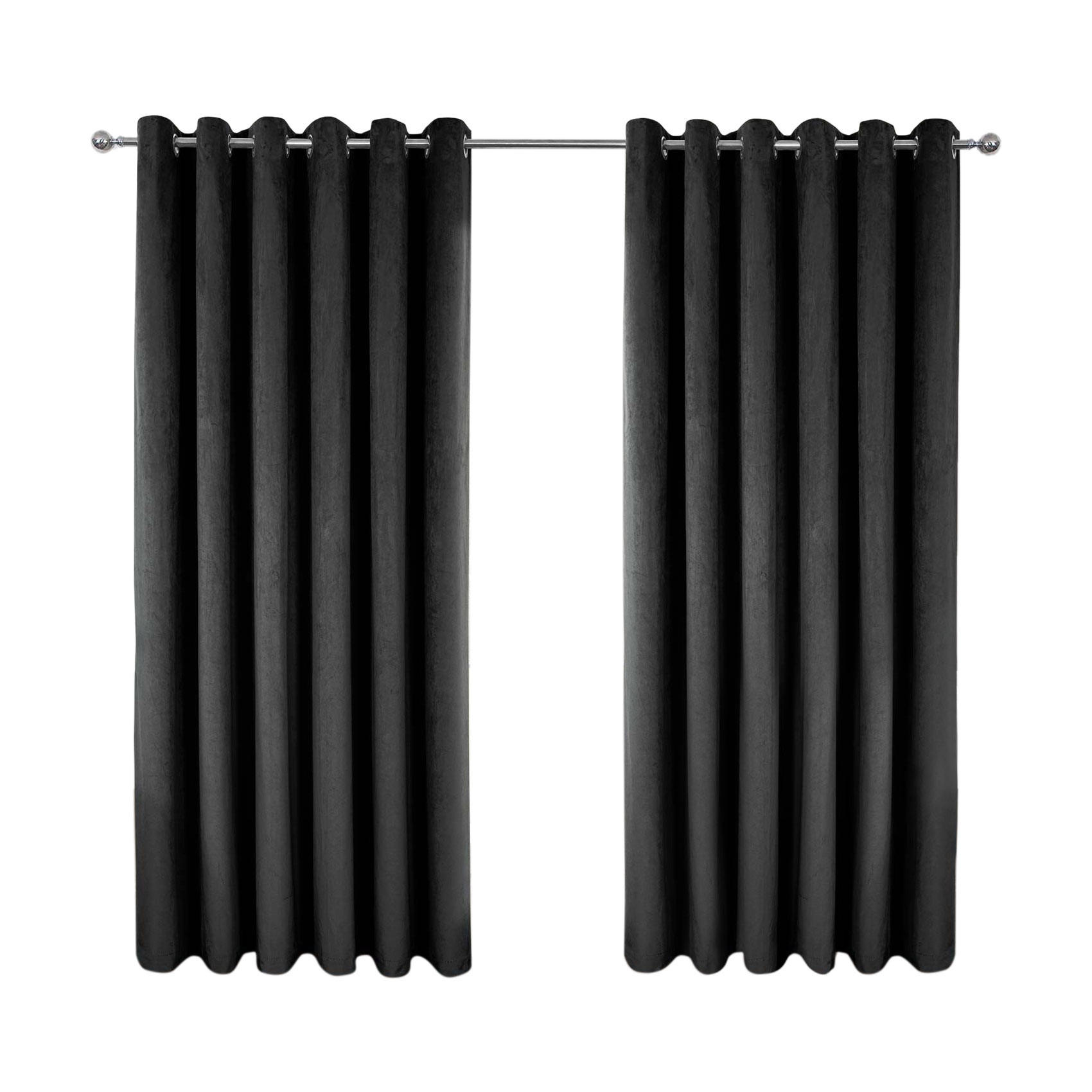 VERDUNKELUNGSVORHÄNGE Samt mit Thermo-Funktion, 117/137 cm - Grau, Textil (117/137cm) - Homescapes