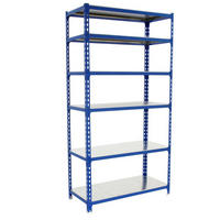 SCHWERLASTREGAL Giant Metal Shark HxBxT 250 x 120 x 40 cm Fachlast 200 kg Blau-Verzinkt - Blau, Metall (120/250/40cm) - PROREGAL