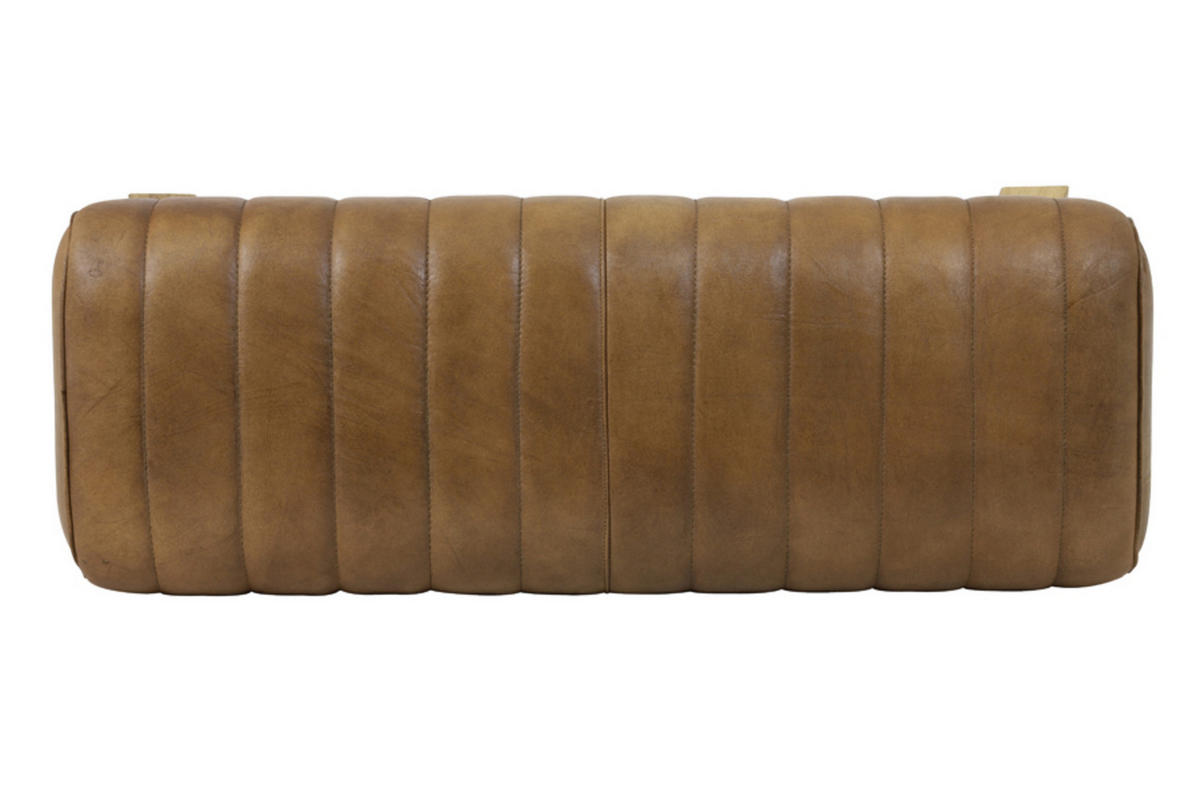 BANK Ramy Braun 90/31/46 cm - Braun, Leder (31/46/90cm) - Light & Living