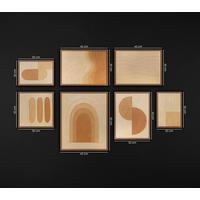 GEMÄLDE Lied der Wüste Schattenfugenrahmen Eichefarben 7-teilig - Eichefarben, Holz (120/80cm) - YS-art gallery