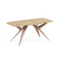 ESSTISCH AXIS - Eiche Artisan/Kupferfarben, Holzwerkstoff/Metall (90/180/76cm) - Meblini