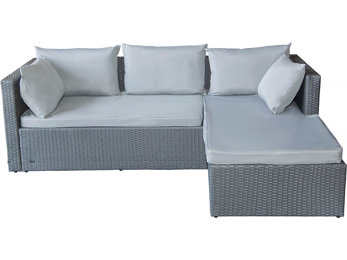 GARTENSITZGRUPPE diya Grau - Hellgrau, Kunststoff - Habitat Garten