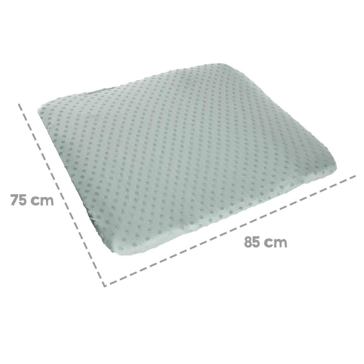 SPANNBEZUG für Wickelauflagen 75 x 85 cm - Hellgrün, Textil (85/75cm) - Roba