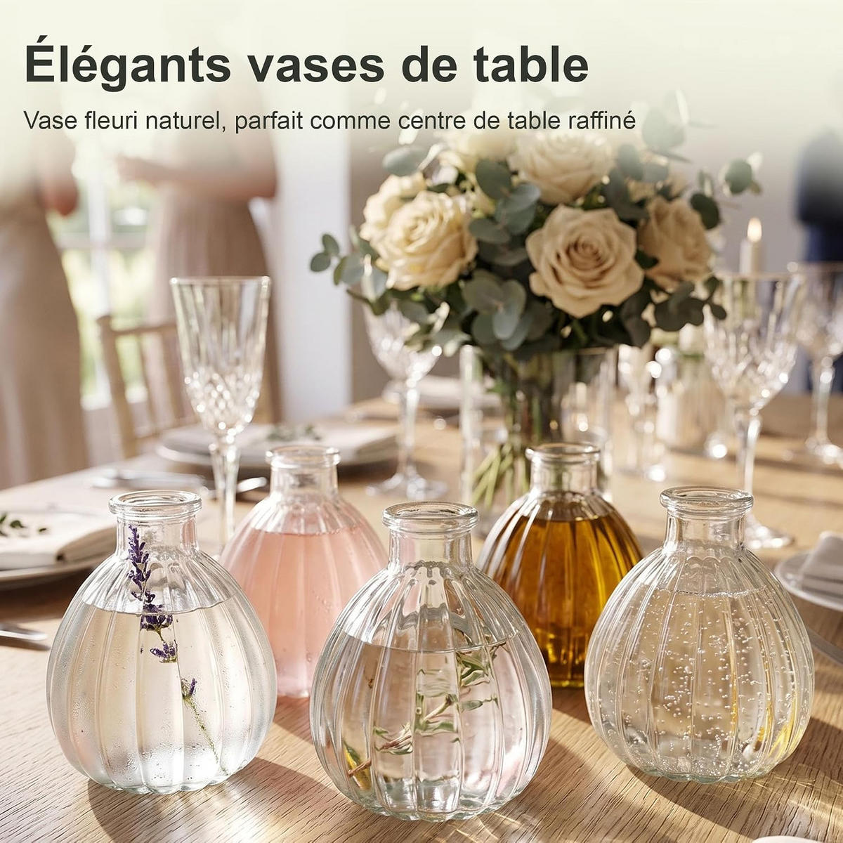 VASE 8 x 8 x 10 cm Transparentes Glas - Transparent, Glas (10cm) - LIBRATON