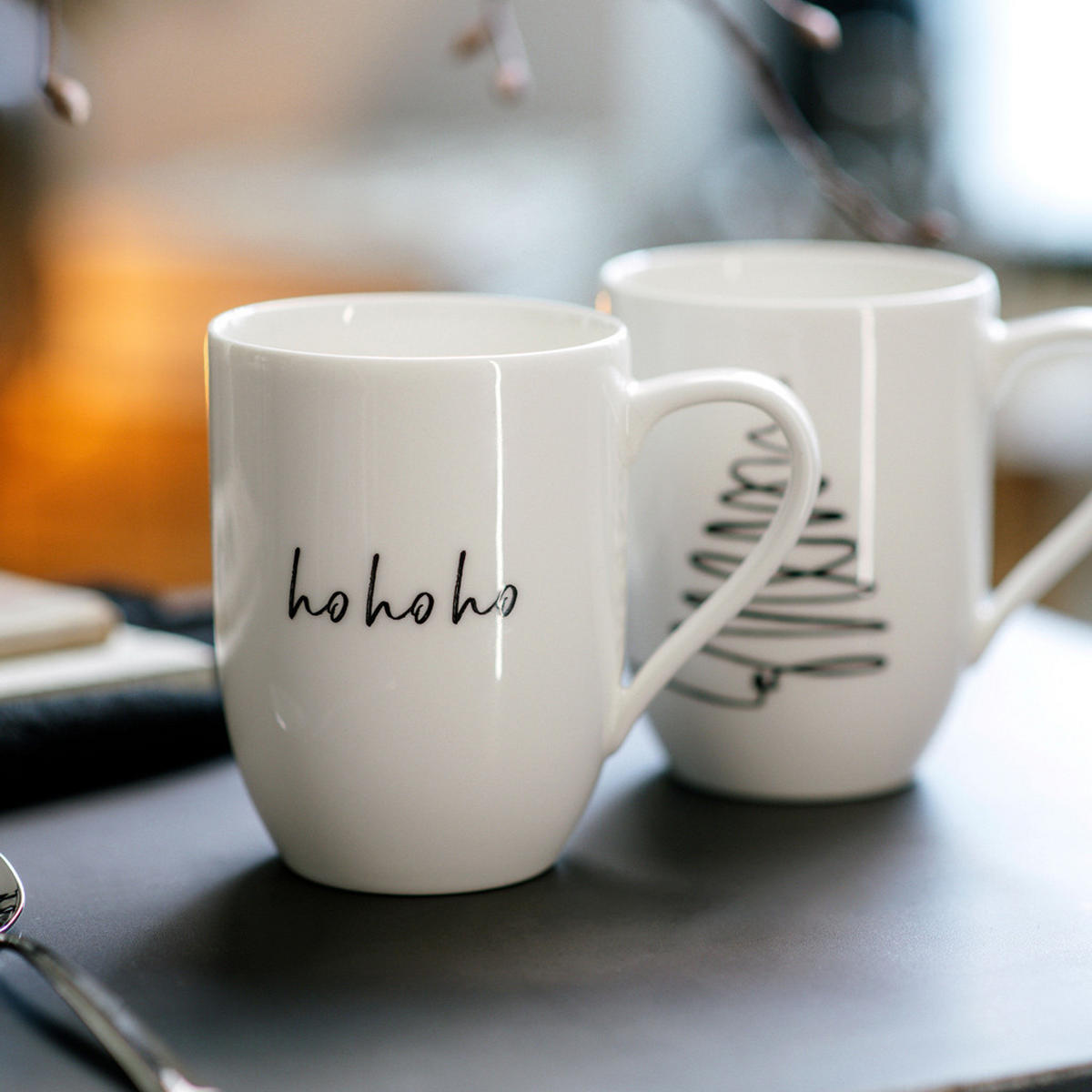 KAFFEEBECHER XMAS Statement weiß 280 ml 2er Set - Weiß, Keramik (0.28L) - Villeroy & Boch
