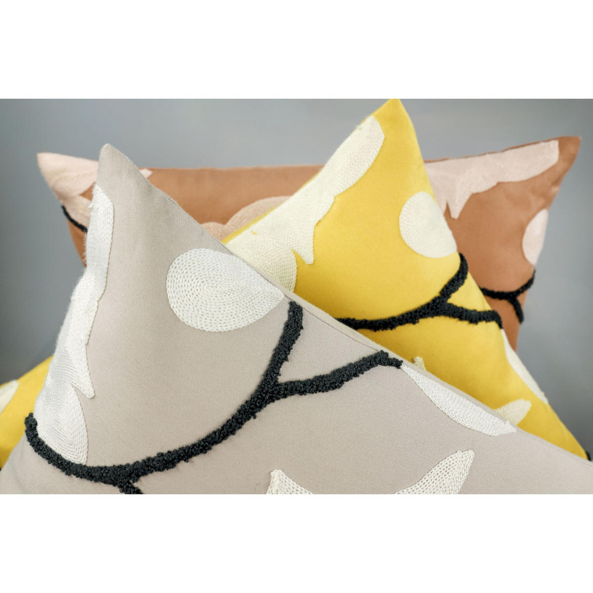 ZIERKISSENHÜLLE FLEUR - Beige, Textil (45/45cm) - Schöner Wohnen