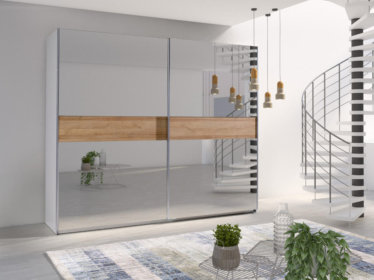 SCHIEBETÜRENSCHRANK - Kleiderschrank MAXI 24 - Braun, Holzwerkstoff (244/206/64cm) - Möblo