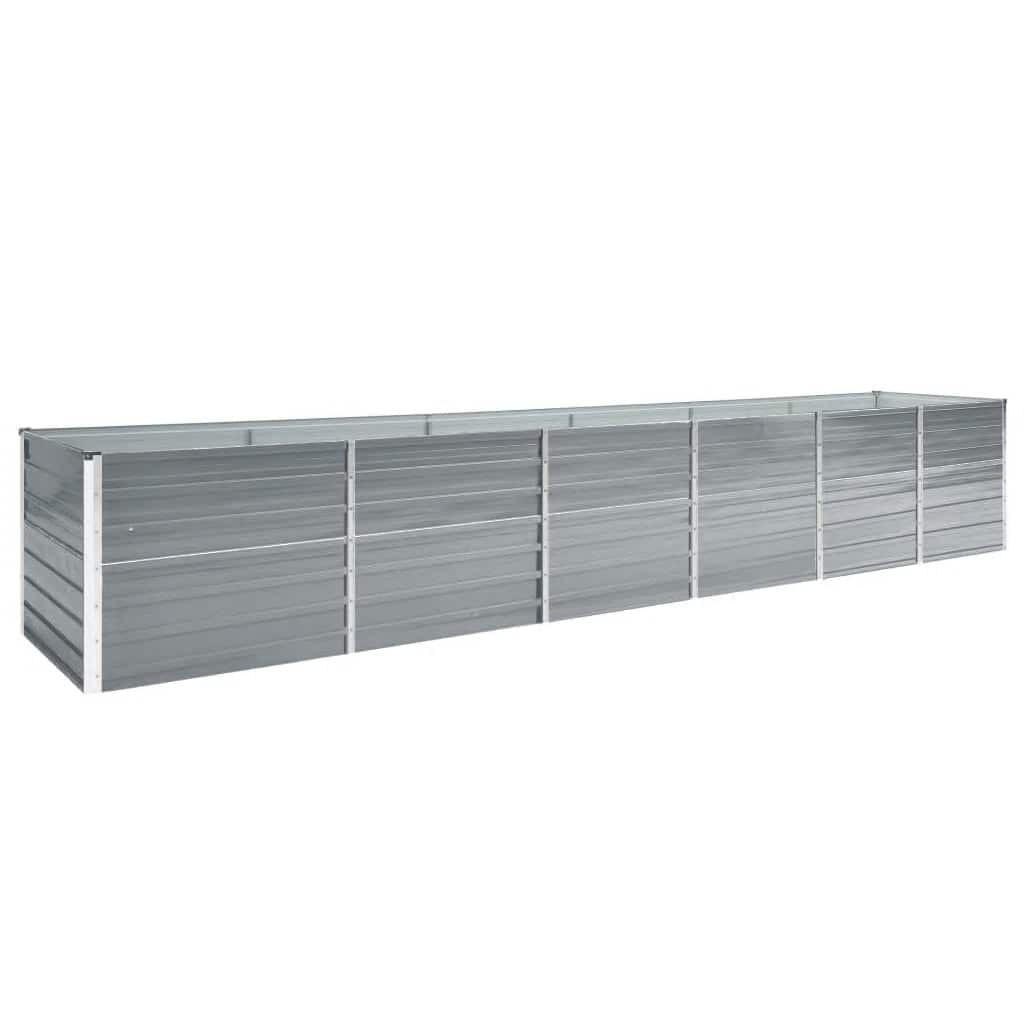 vidaXL Hochbeet Grau 80x77x480 cm