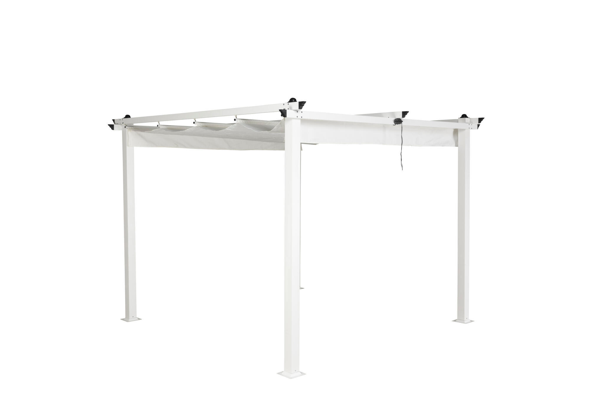 PERGOLA LAZIO Weiß 295x295x250 cm - Weiß, Metall (295/250/295cm) - FURNLUX