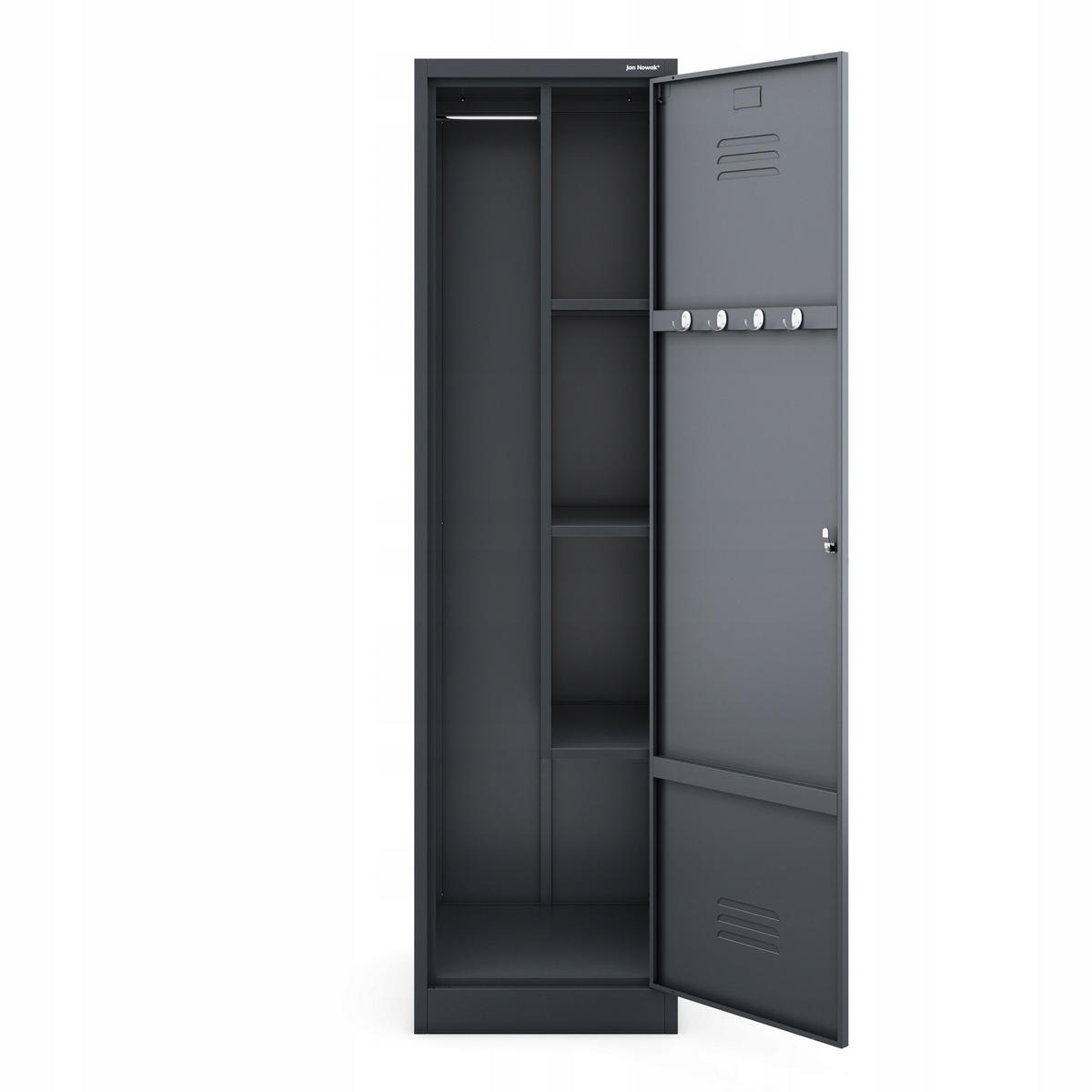 BESENSCHRANK Haushaltsschrank AGNES 185x50x50 cm - Anthrazit, Metall (50/185/50cm) - Jan Nowak