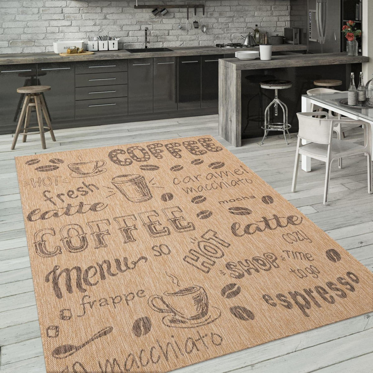OUTDOORTEPPICH 80/150 KITCHEN 382 - Beige, Kunststoff (80/150cm) - Paco Home