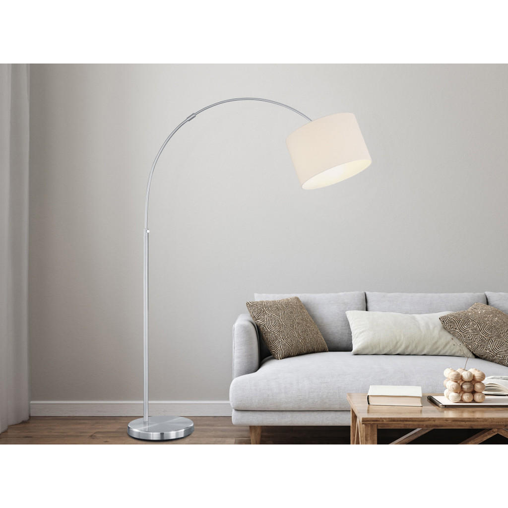 Thumbnail - meineWunschleuchte Led-Bogenlampe, Weiß, Metall, Rund,Rund, 30x215x107 cm, Lampen & Leuchten, Innenbeleuchtung, Stehlamp...