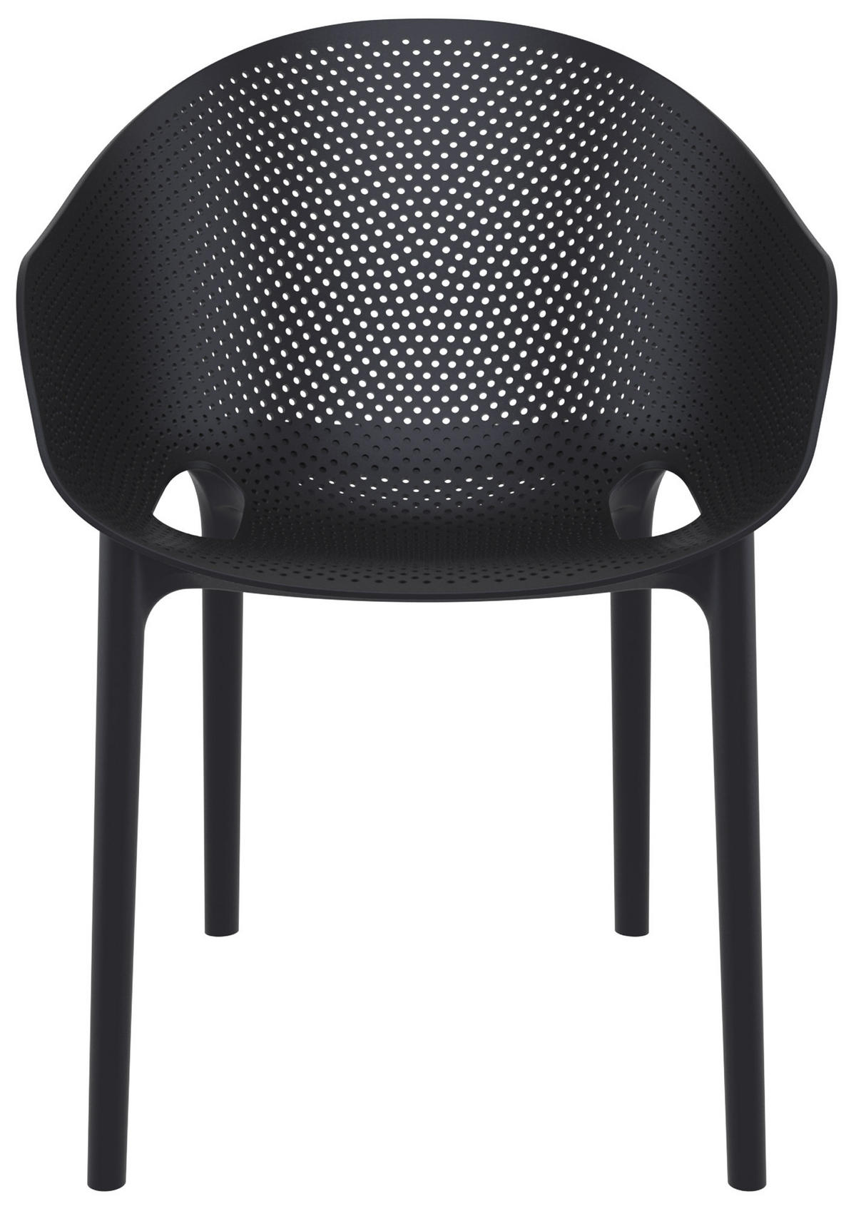GARTENSTUHL Kunststoff Schwarz - Schwarz, Kunststoff (54/81/50cm) - CLP