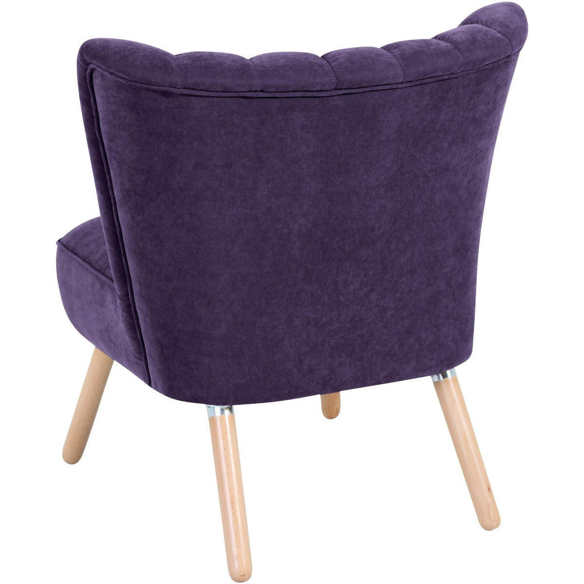 SESSEL Kadisha Bezug Velourstoff Buche natur / violett - Buchefarben/Violett, Kunststoff (70/80/66cm) - 58aufmkessel