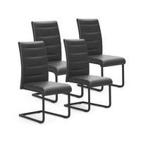 FREISCHWINGER Salvo, Schwarz/Schwarz, 4er Set - Schwarz, Textil (43/99/55cm) - Vicco