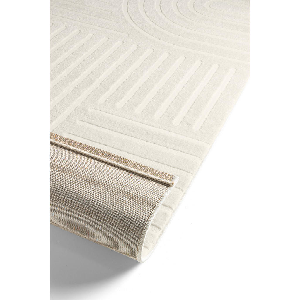 Thumbnail - Tesso Living Boho-Teppich, Weiß, Textil, Rund, 200x200 cm, Oeko-Tex® Standard 100, für Fußbodenheizung geeignet, Teppich...