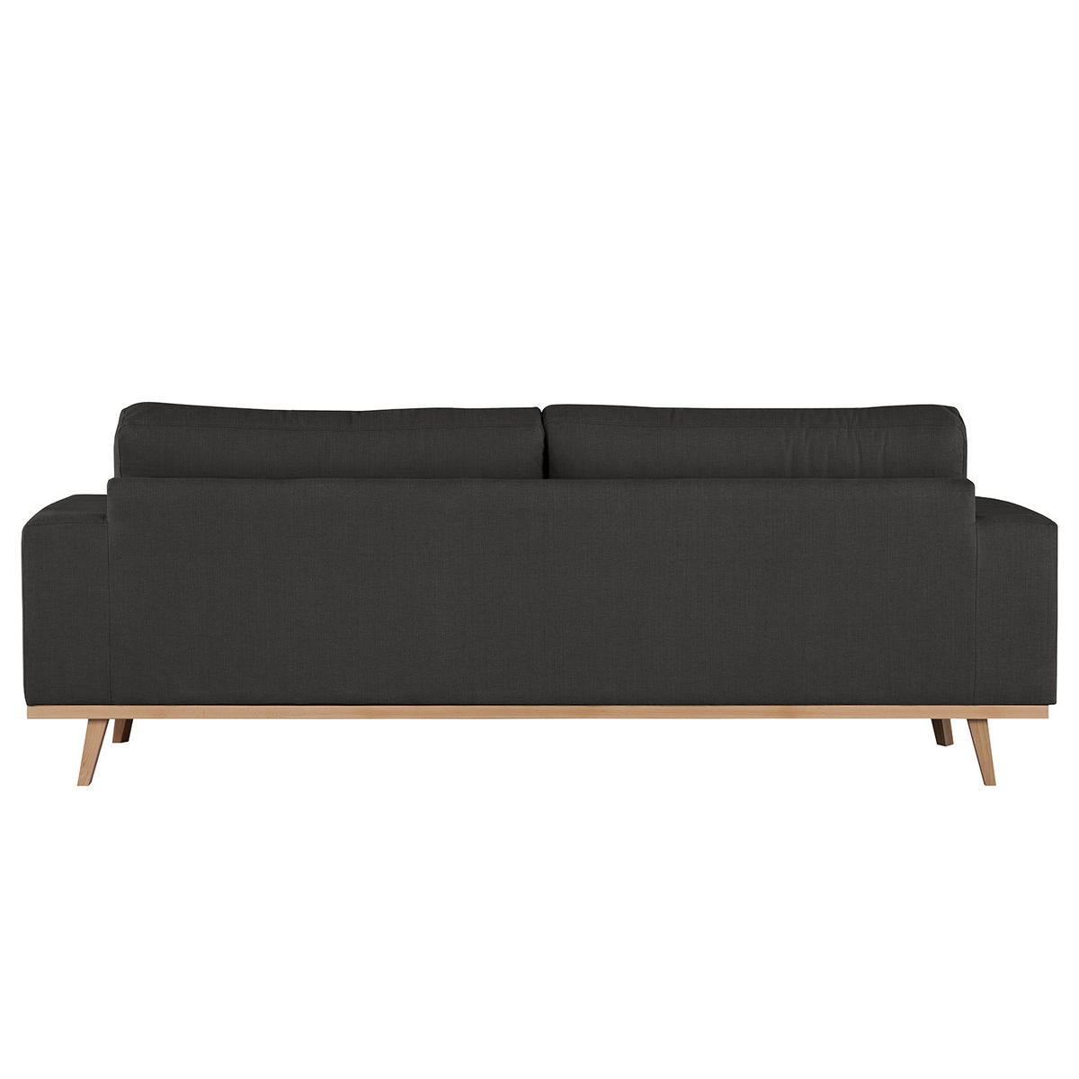 2-SITZER SOFA - Anthrazit/Buchefarben, Buchenholz/Textil (197/81/88cm) - home24