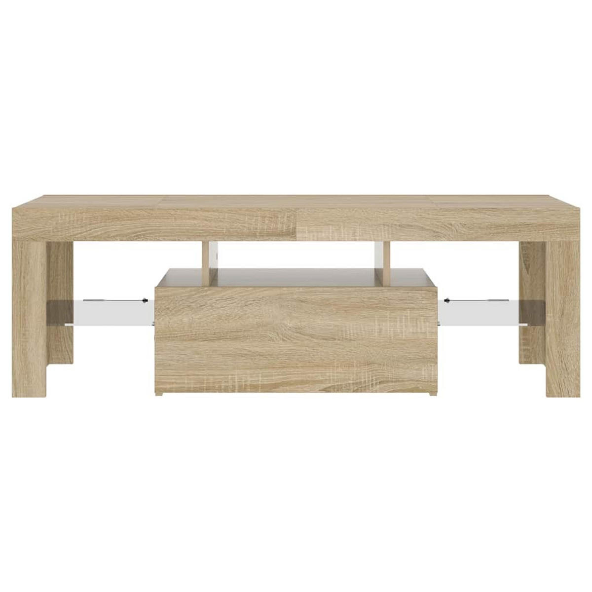 LOWBOARD mit Led-Leuchten 120/35/40 cm aus Holzwerkstoff in Sonoma-Eiche Dekor - Sonoma Eiche, Holz (120/40/35cm) - vidaXL