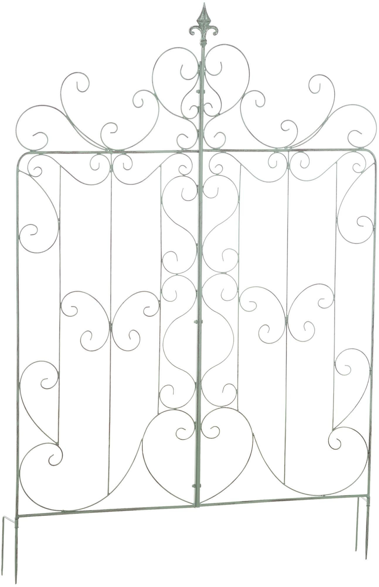 RANKGITTER Joris 99x2x133cm Metall Antik-Grün Rankhilfe - Grün, Metall (99/133/2cm) - DELUKE