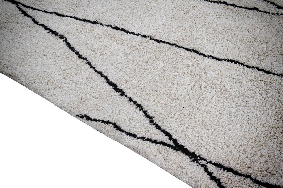 TEPPICH getuftet Berber Baumwolle REGA Weiß 140x200 cm - Weiß, Naturmaterialien (140/200cm) - Novatrend