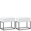NACHTTISCH RECTUS 2-er Set - Schwarz/Weiß, Holzwerkstoff (60/52/39cm) - KONSIMO®