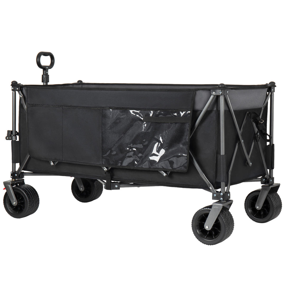 TRANSPORTWAGEN, extra groß faltbar, 300L, 250kg, Vier-Wege-Montage, schwarz - Schwarz, Metall (26.5/73/41.5cm) - Vallsero