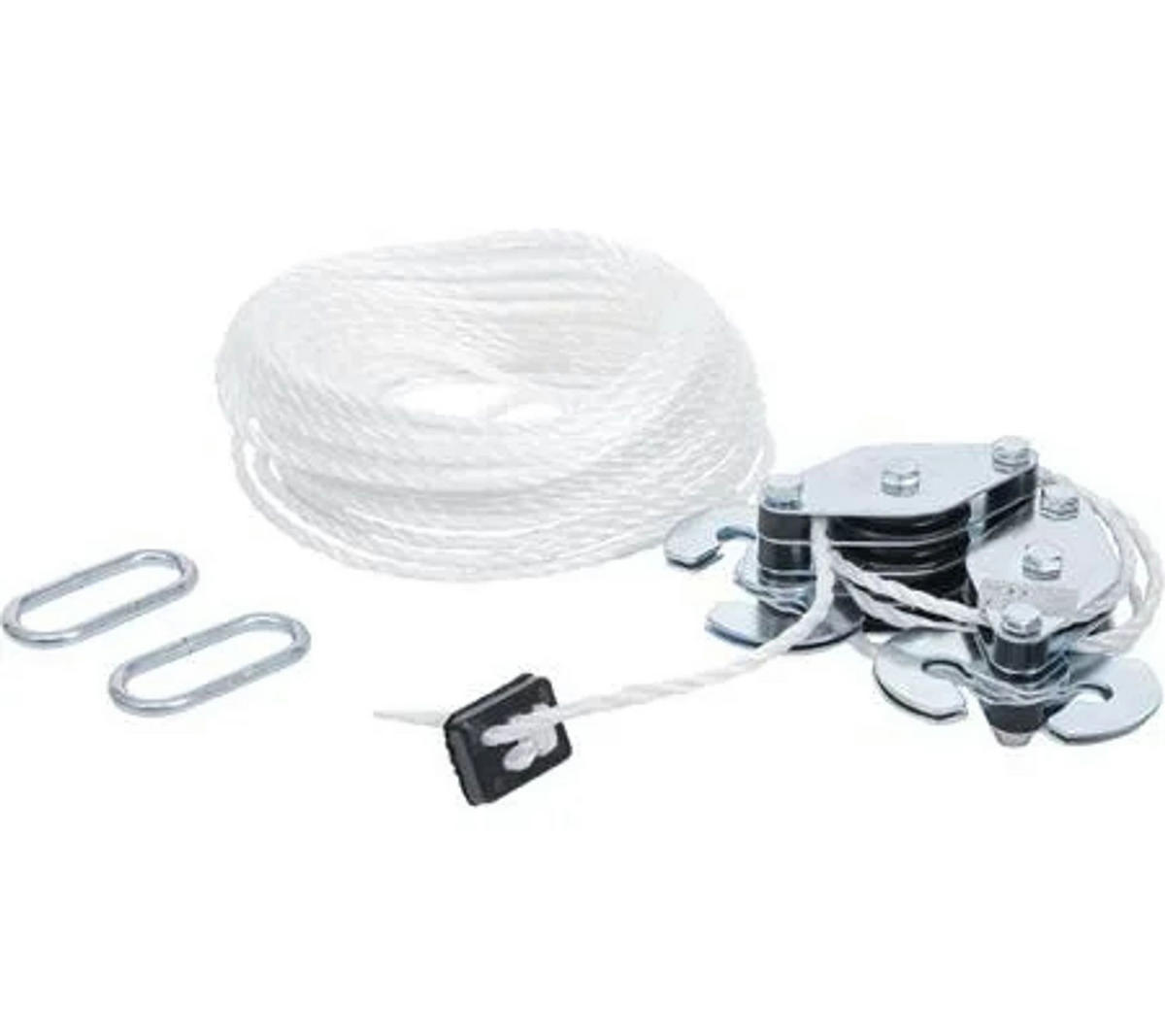 FLASCHENZUG, 180 kg Tragkraft, robust, mit Stahlhaken - Weiß, Metall (21.5/16.9/6.3cm) - Westfalia