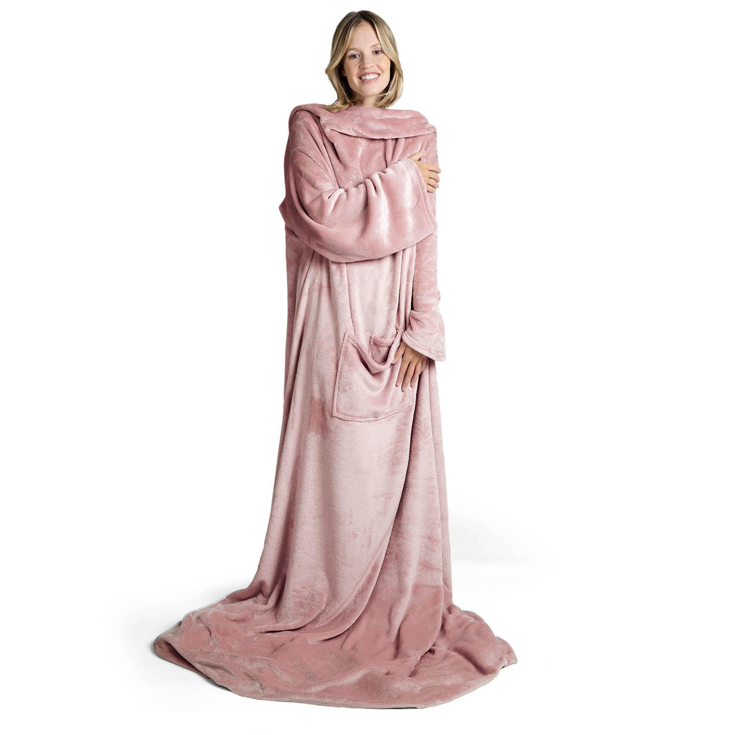 ÄRMELDECKE Iselin 170/200 cm, Hellrosa - Hellrosa, Textil (170/200cm) - Blumtal