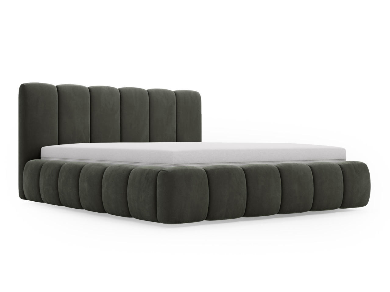 Graingold Polsterbett Grau 120x200 cm