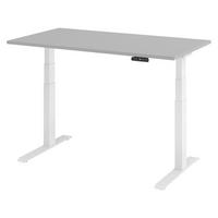 SCHREIBTISCH elektrisch XDKB 80/140/74 cm in Grau/Weiß - Weiß/Grau, Holzwerkstoff (80/140/74cm) - bümö