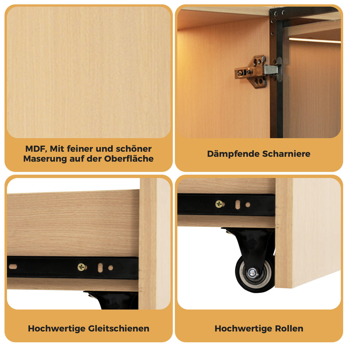 VITRINE LED Glastür Seitenauszug 160cm Modern - Eichefarben, Holzwerkstoff (110/160/35cm) - FLIEKS