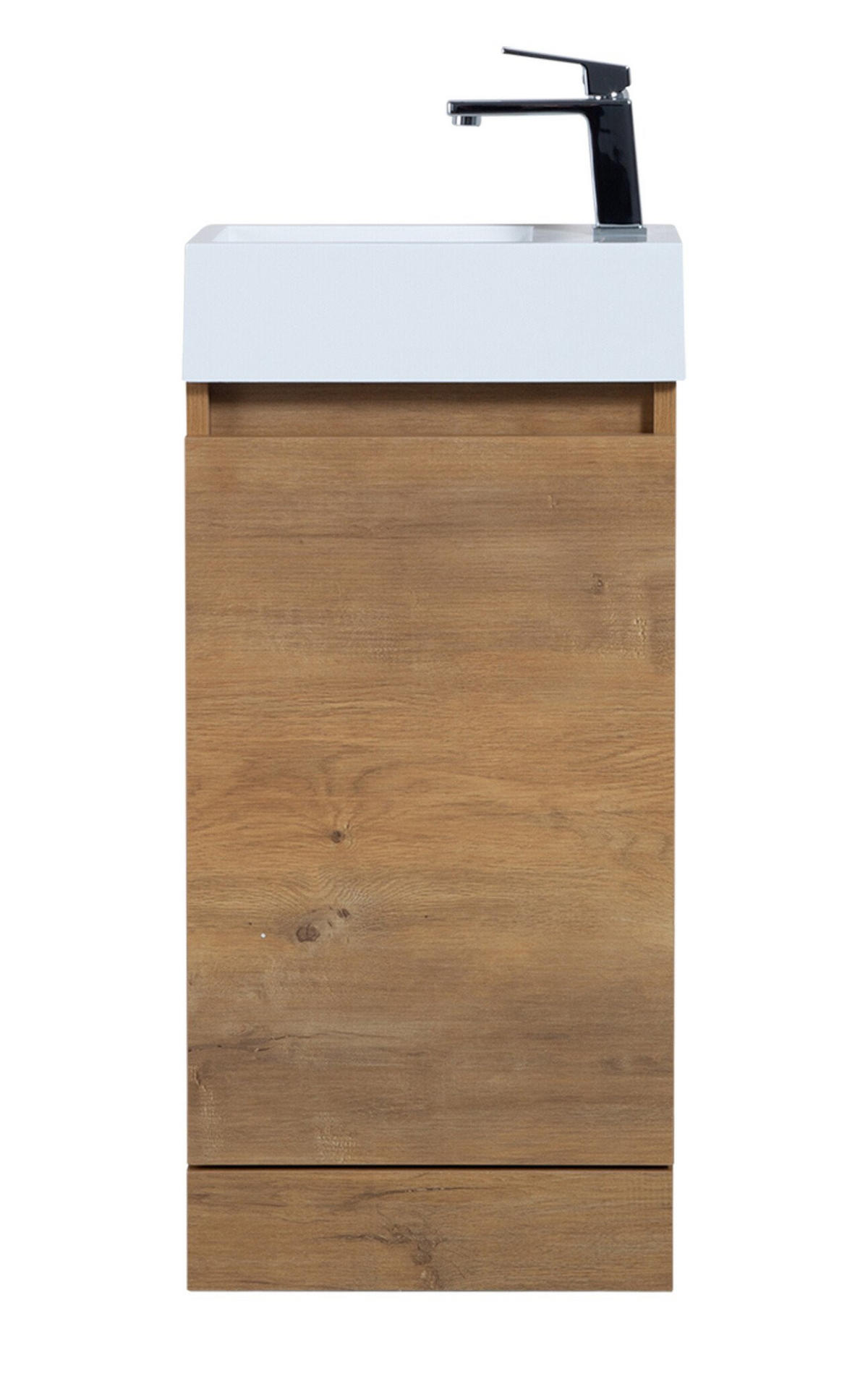 GÄSTE-WC-MÖBELSET Peru 2 Teile Eiche - 40 x 22 x 89 cm - Eichefarben, Holz (40/89/22cm) - Badplaats