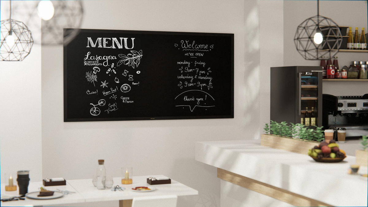 KREIDETAFEL mit Schwarz Holzrahmen 200x100cm - Schwarz, Holz (200/100/2cm) - ALLboards