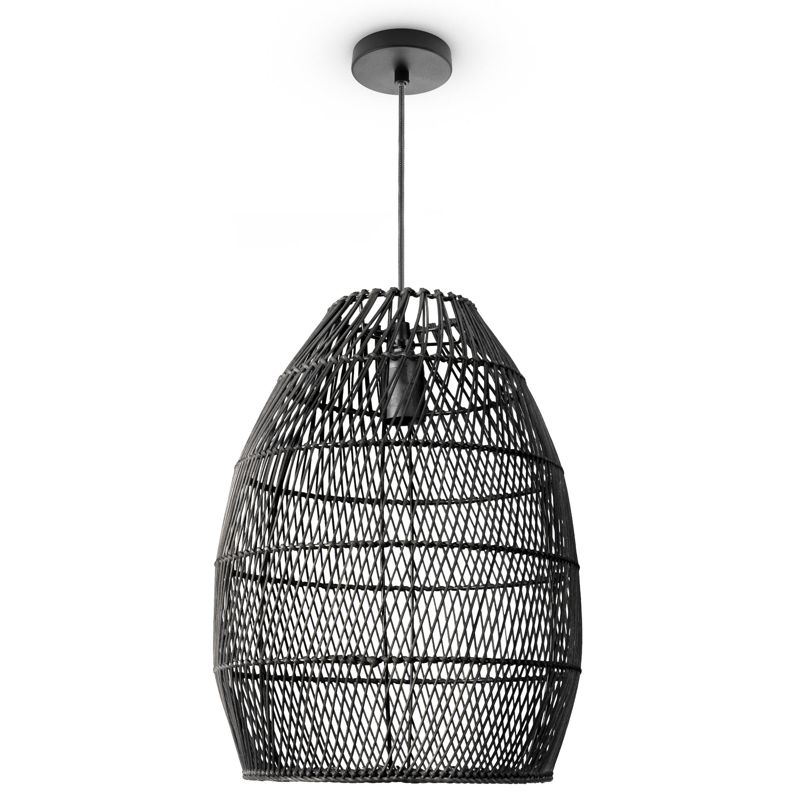 PENDELLEUCHTE Vihma S - Schwarz, Metall (30/30/40cm) - Paco Home