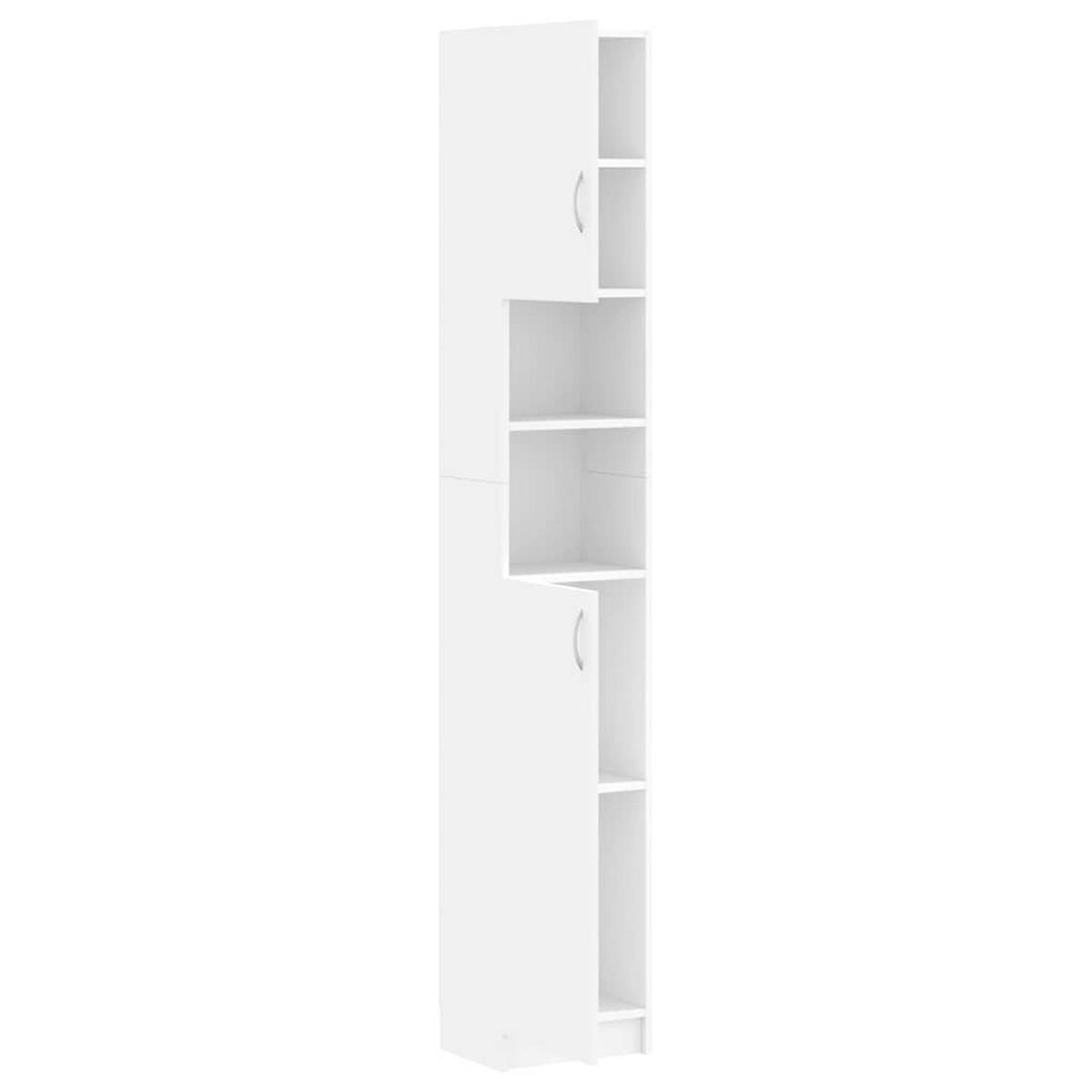 BADEZIMMERSCHRANK Weiss 32/25,5/190 Cm Holzwerkstoff - Weiß, Holzwerkstoff (25.5/190/32cm) - vidaXL