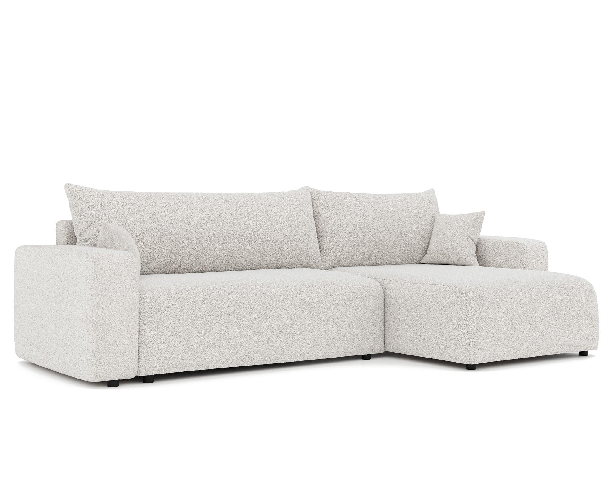 ECKSOFA Luna Max Mit Schlaffunktion - Beige, Holzwerkstoff/Textil (145/278cm) - Fun Möbel