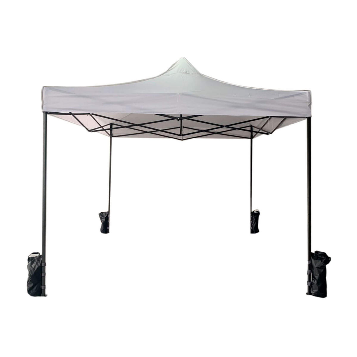 FALTPAVILLON Weiß 3/3/4 cm - Weiß, Metall (3/4/3cm) - Mobili Rebecca