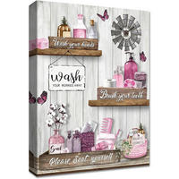 BADEZIMMER Wandbild Rosa 30x40cm - Rosa, Textil (40/0.5cm)