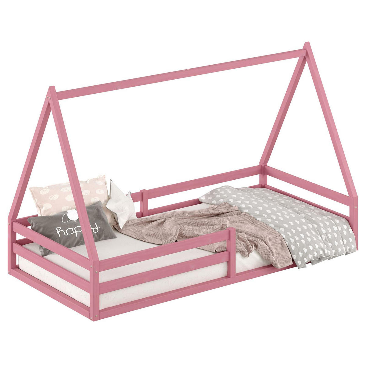 HAUSBETT SILA 90X200 CM - Rosa, Holz (96/152/206cm) - IDIMEX