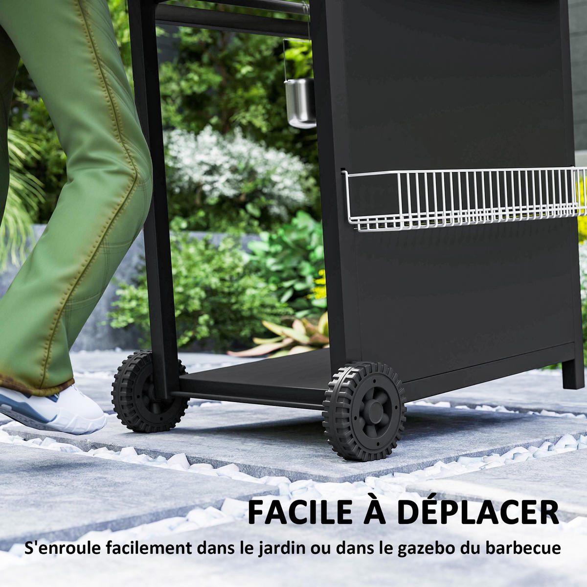 GASGRILL DE-18620 3+1 Brenner 9,5 kW mit 2 Grillrosten Schwarz - Schwarz, Metall (58/98/123cm) - ComfortXL