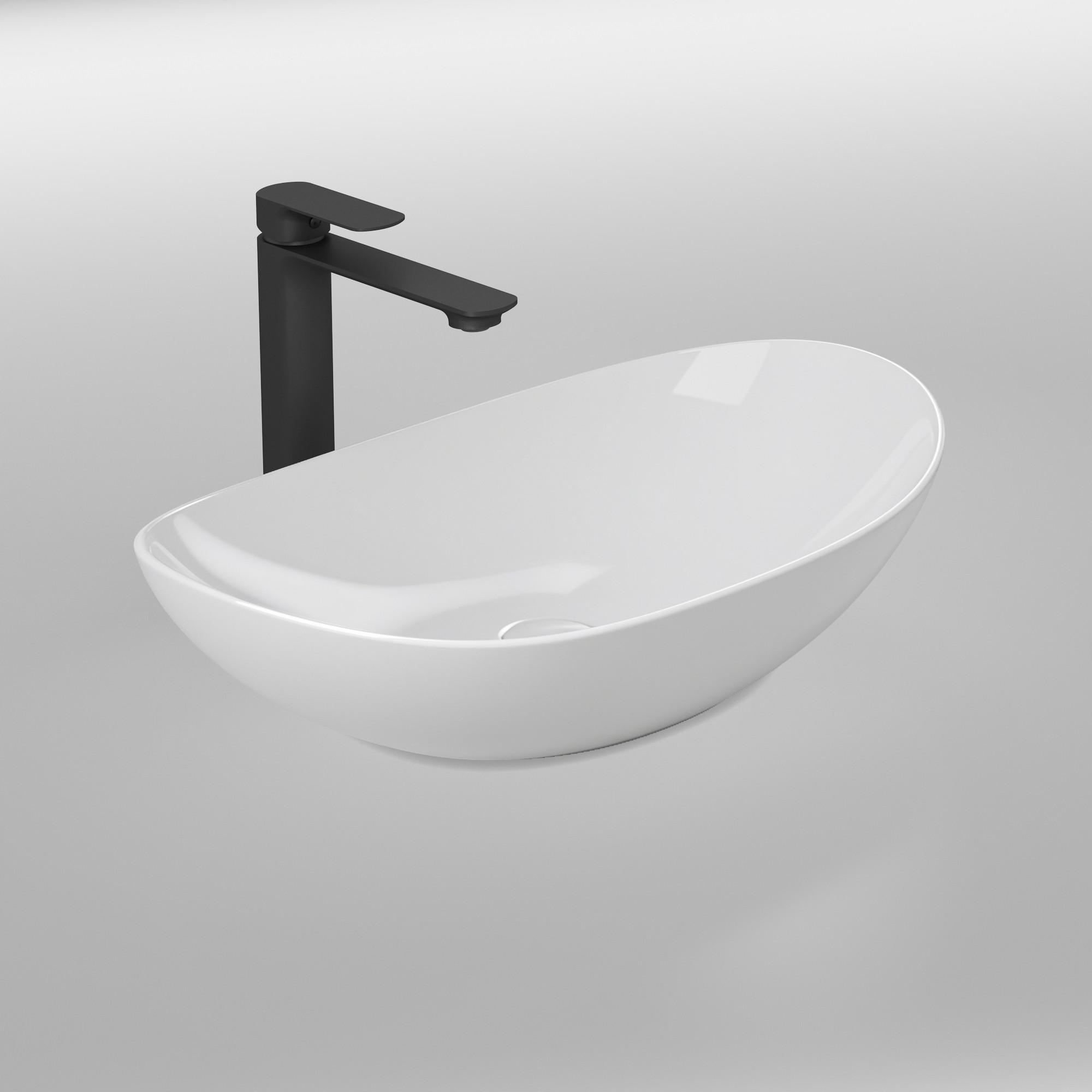 WASCHBECKEN mit pflegeleichter Oberfläche Weiß 61,5 / 36 / 15,5 cm - Weiß, Keramik (36/15.5/61.5cm) - EMKE