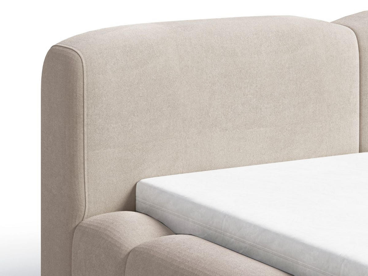 POLSTERBETT Aubi 160x200 Beige - Beige, Textil (160/200cm) - Graingold