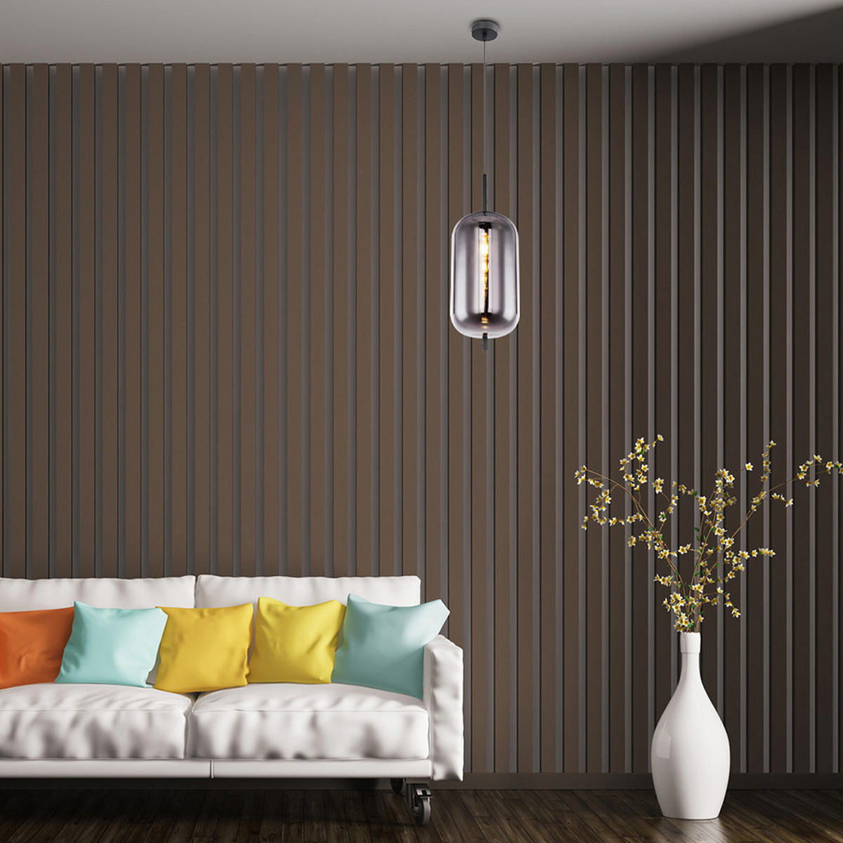 PENDELLEUCHTE Metall Grau Rauchoptik - Grau, Glas (22/22/120cm)