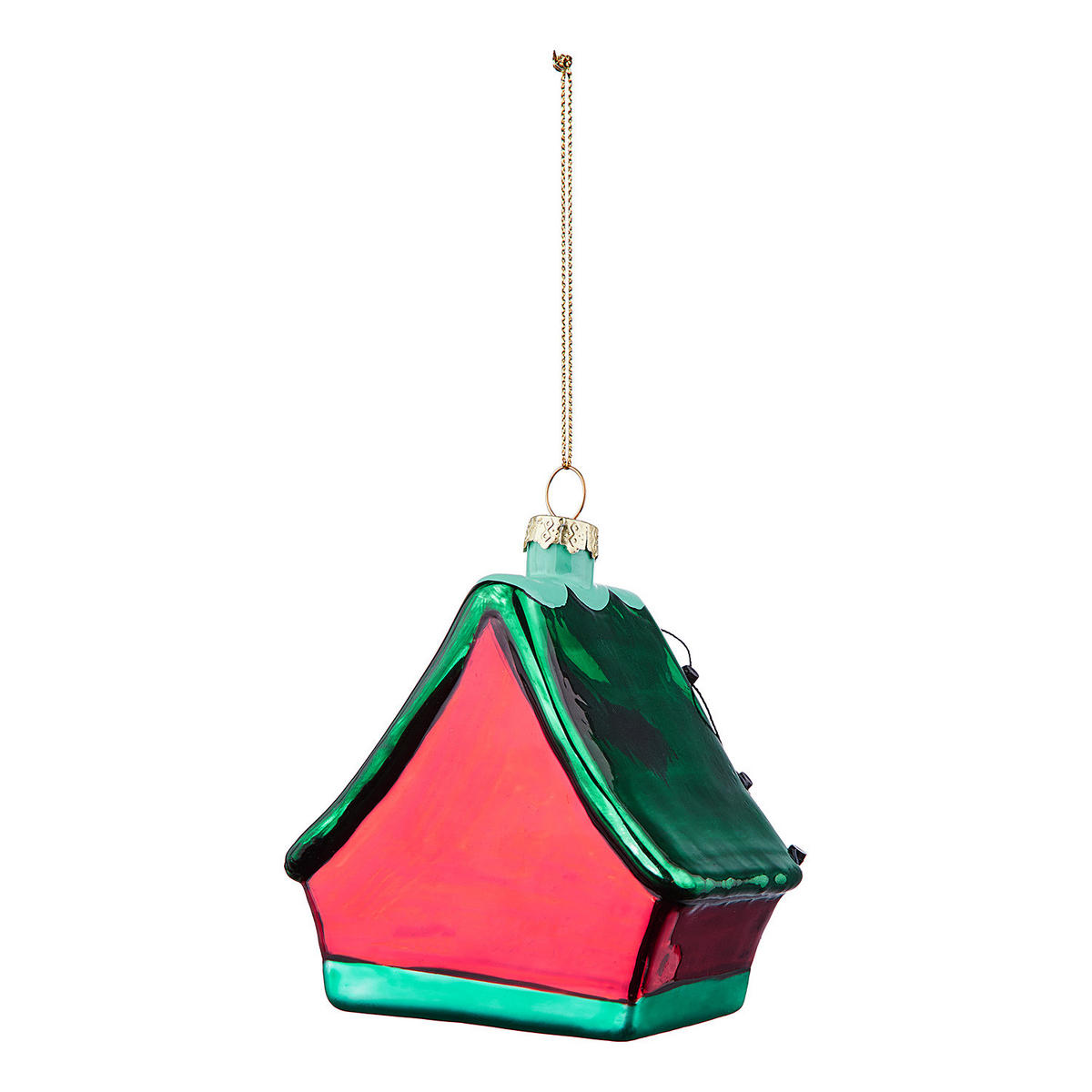 BAUMANHÄNGER Hang On Hundehütte - Dunkelgrün, Glas (9/10/9cm) - Butlers