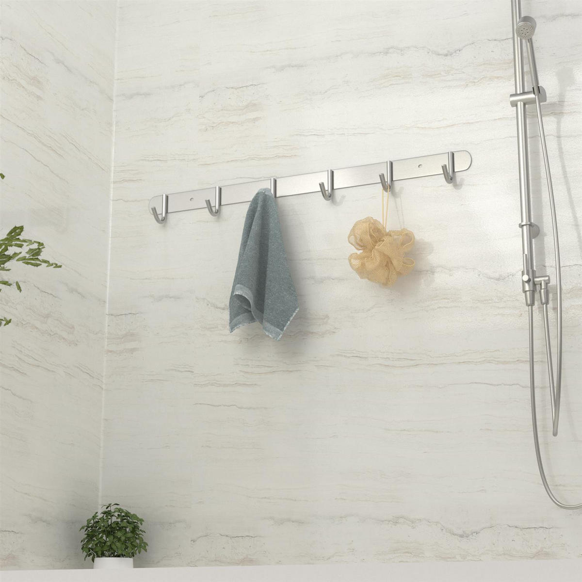 GARDEROBENLEISTE 46/5/5 cm - Silberfarben, Metall (5/5/46cm) - Intirilife